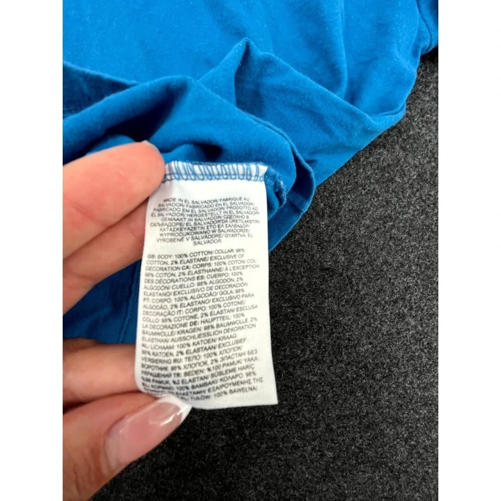 The North Face T-Shirt Mens Medium Blue Cotton Short Sleeve Crew Neck Pullover